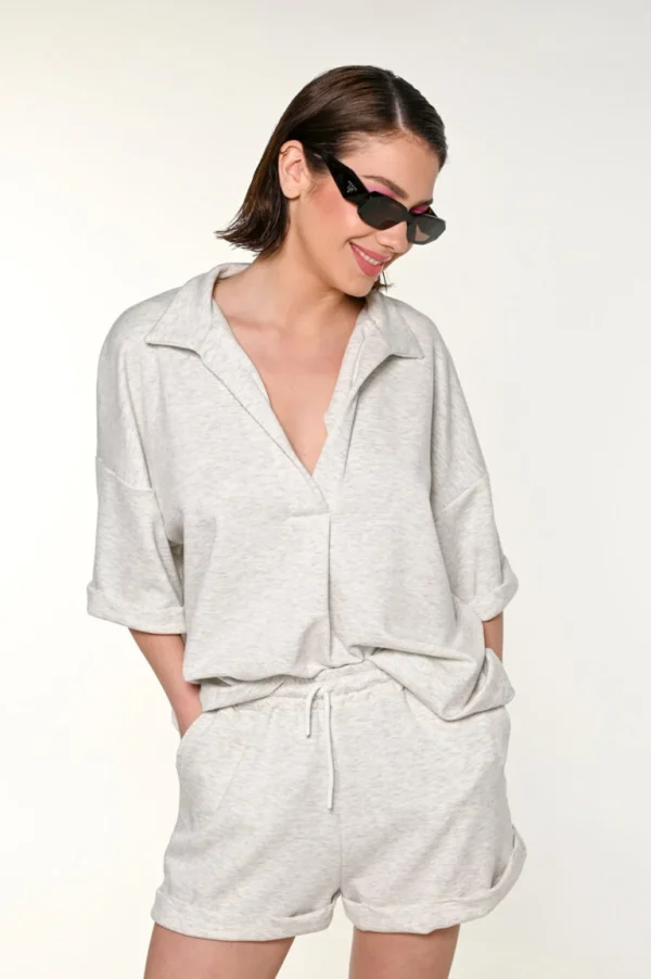 V-Neck Shorts Set