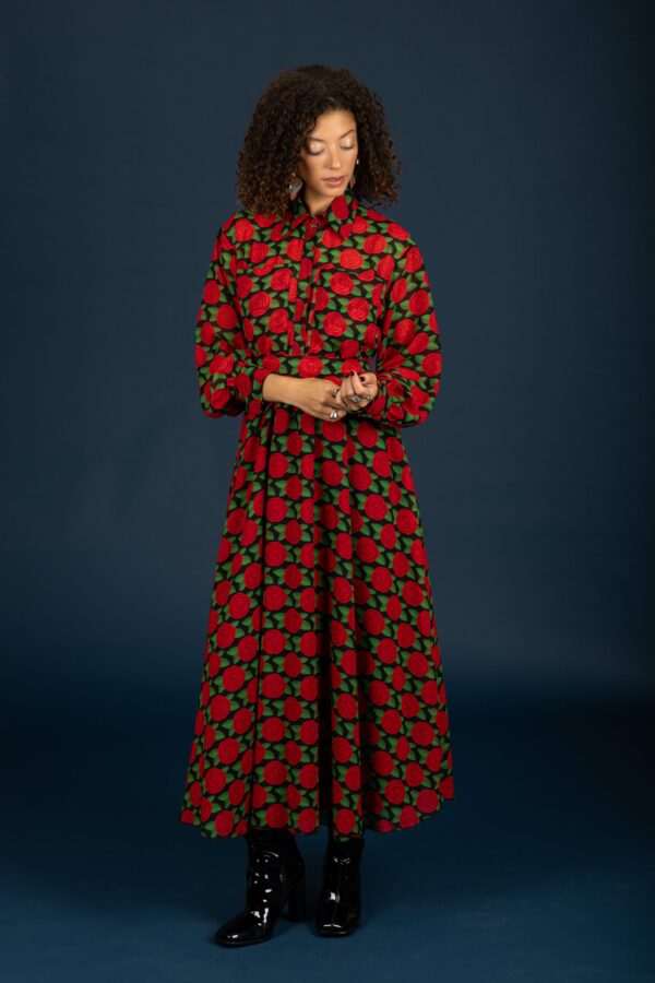 Dylan chiffon dress (Red)