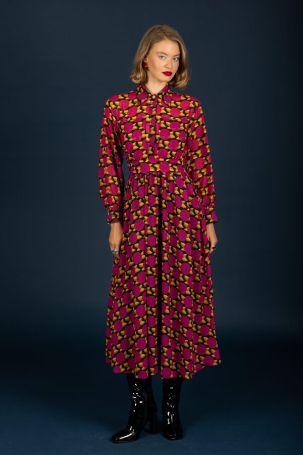 Dylan chiffon dress (Magenta)