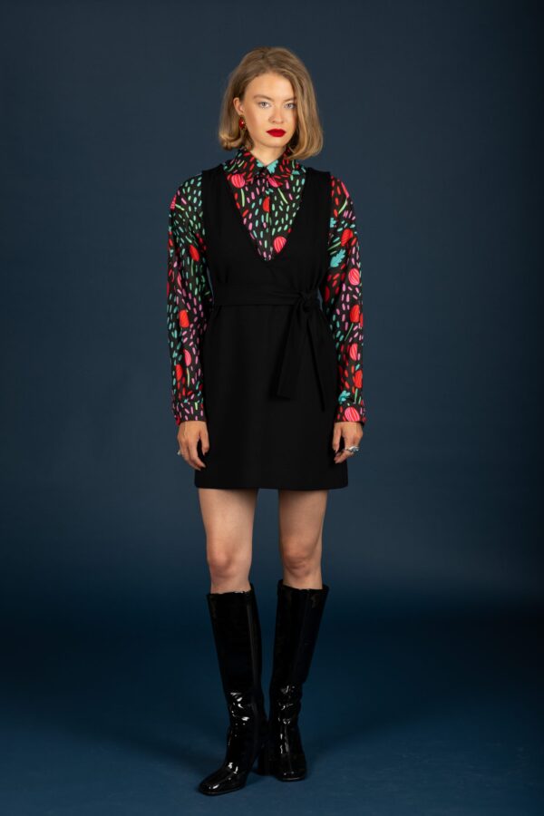 Gaston short dress (Jet Black)