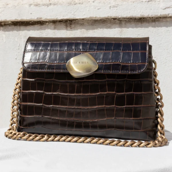 DONNA MEDIUM (brown croco genuine leather)