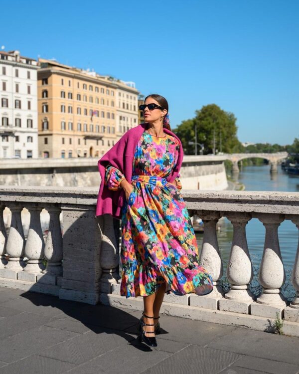 Elina Dress (ikat blossom)