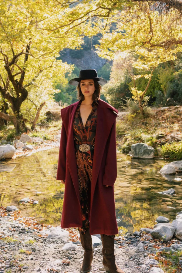MEMI WINE RED COAT