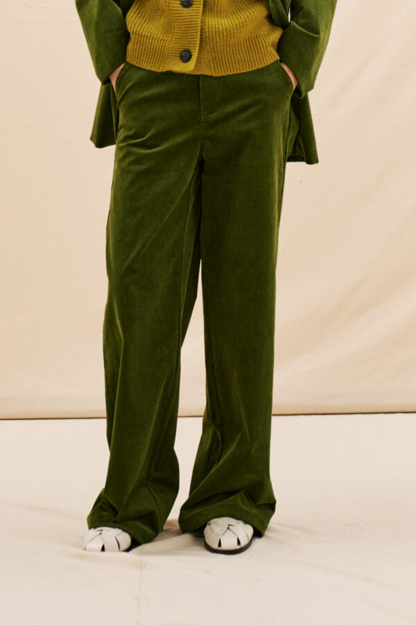 CORDUROY GREEN TROUSERS