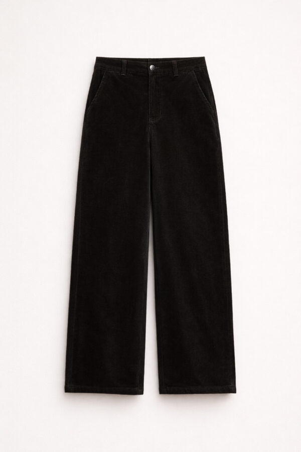 CORDUROY BLACK TROUSERS