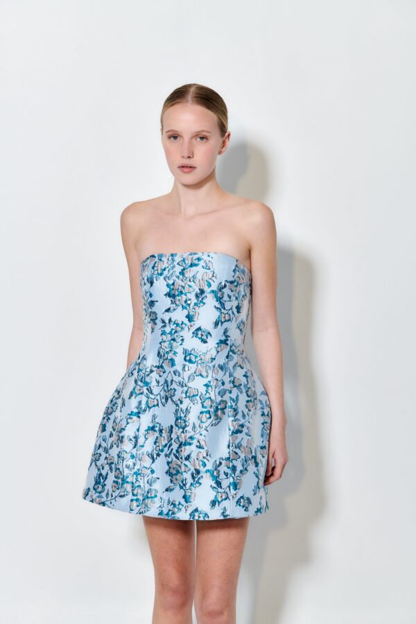 genesis brocade mini dress