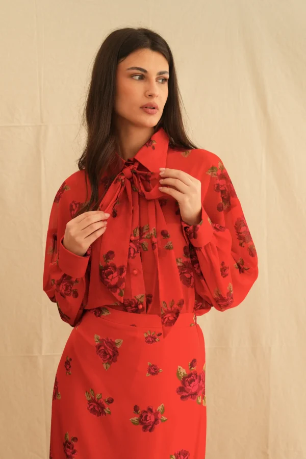 apej Pink Rose Oversized Shirt