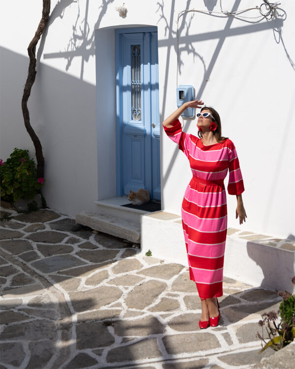 Madison Dress (Red Pink)