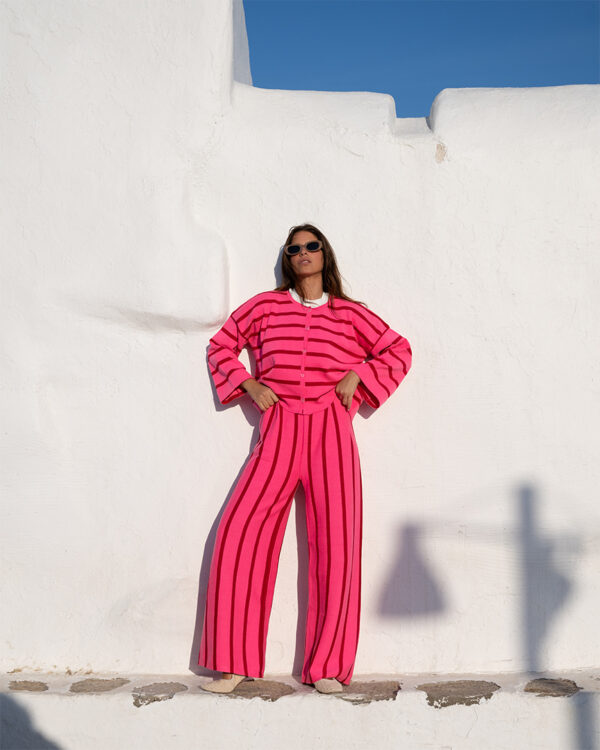 Rose Crop Cardigan (Fuchsia)