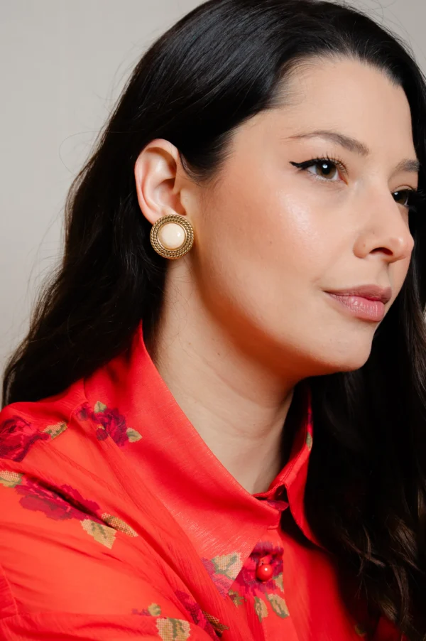 CHAMPAGNE CROWN EARRINGS