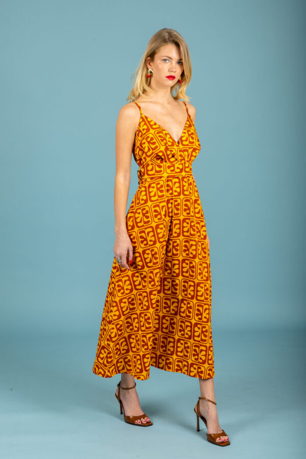 Javier poplin dress (Brown)