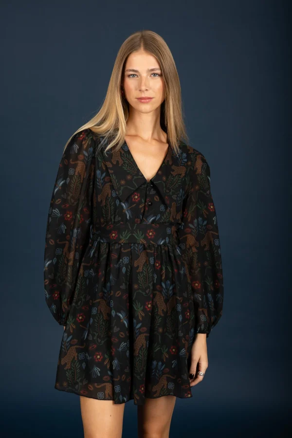 Ennui chiffon short dress