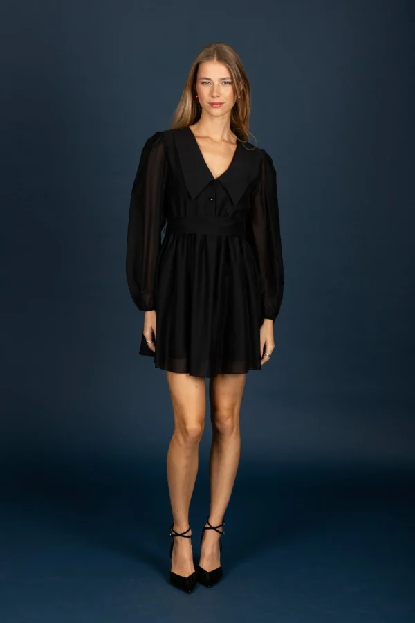 Gary chiffon dress (Black)