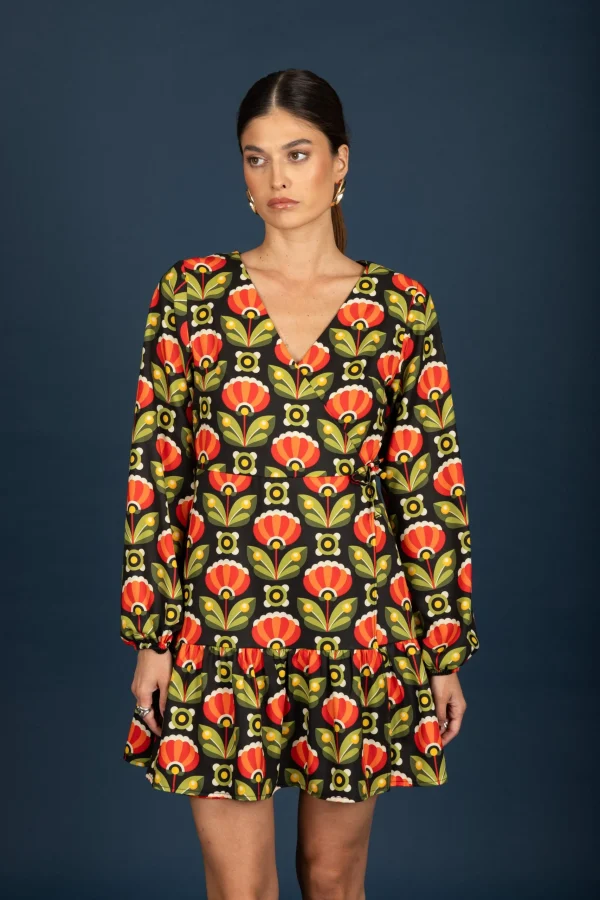 Crispin frill dress