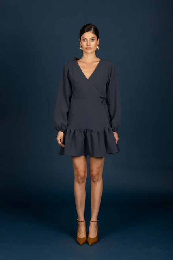Amy frill dress (Indigo)