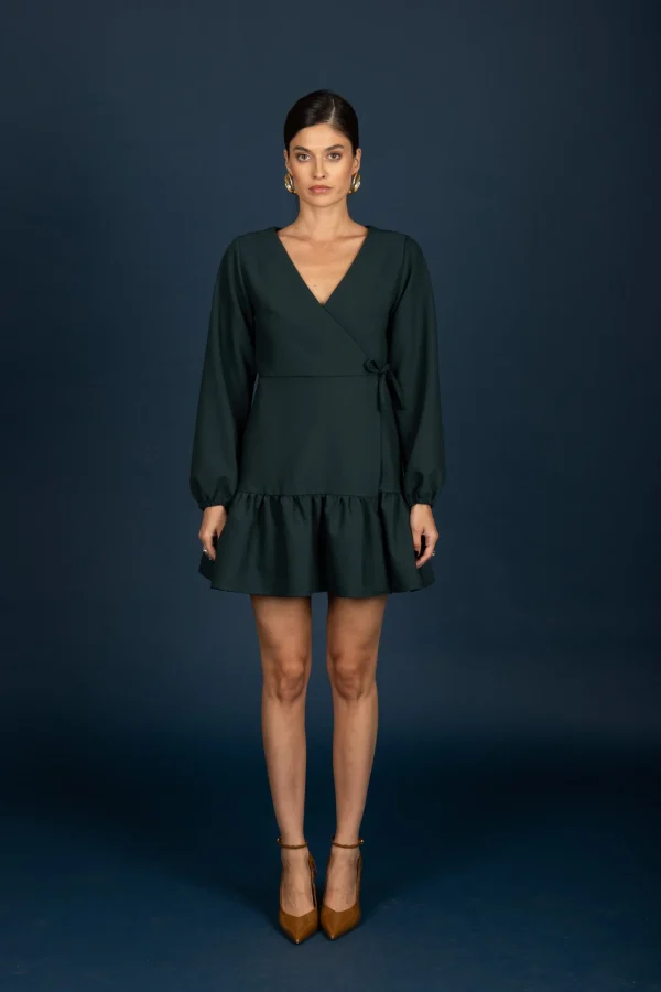 Amy frill dress (Dark Green)