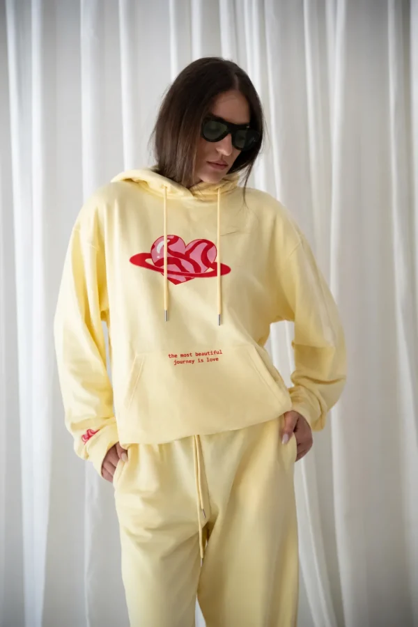 Candy Earth Yellow Oversized Hoodie