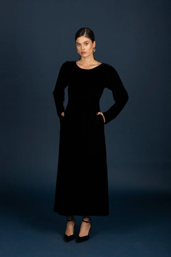 Tracey velvet dress (Black)