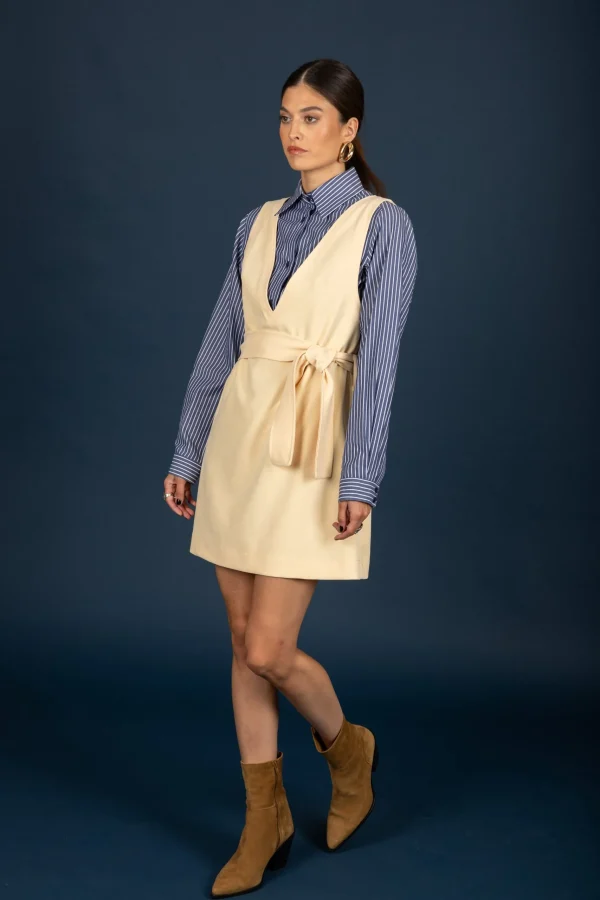 Miles sleeveless dress (Butter)